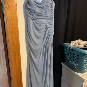 Azazie Light Blue Maxi Dress